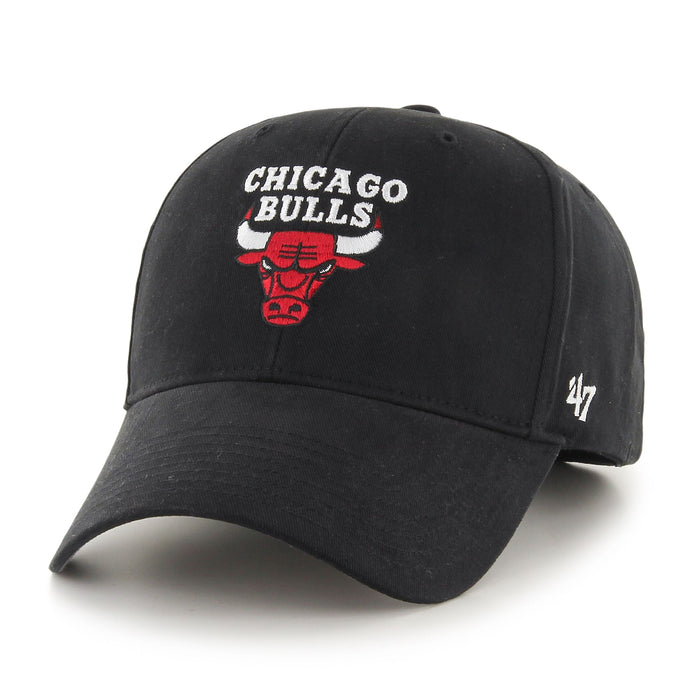 Chicago Bulls NBA 47 Brand Men's Black MVP Alternate Logo Adjustable Hat