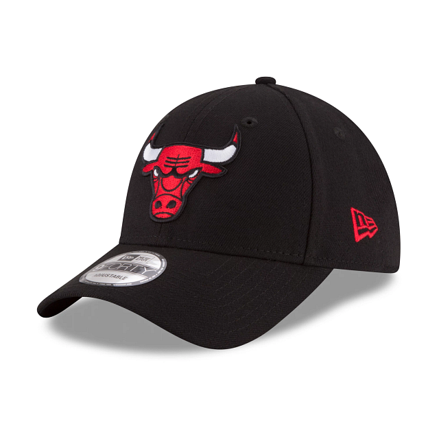 Chicago Bulls NBA New Era Men's Black 9Forty The League Adjustable Hat