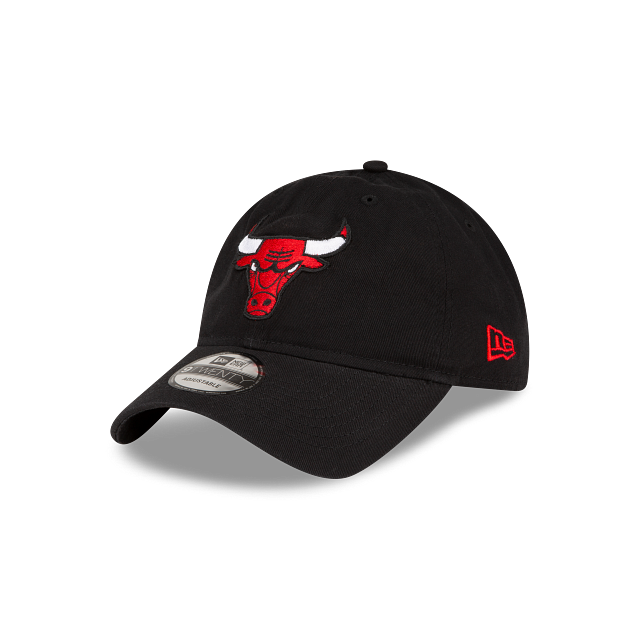 Chicago Bulls NBA New Era Men's Black 9Twenty Core Classic Adjustable Hat