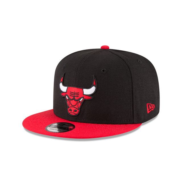 Chicago Bulls NBA New Era pour hommes, noir/rouge 9Fifty Two Tone Snapback