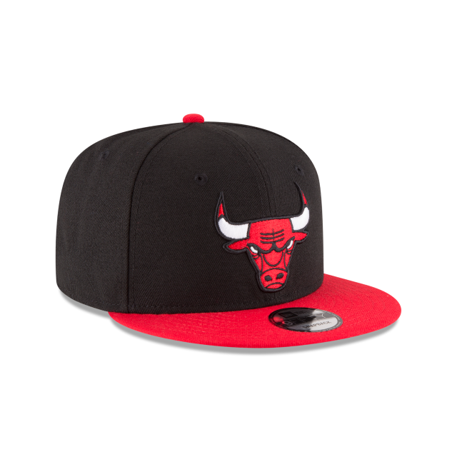 Chicago Bulls NBA New Era pour hommes, noir/rouge 9Fifty Two Tone Snapback