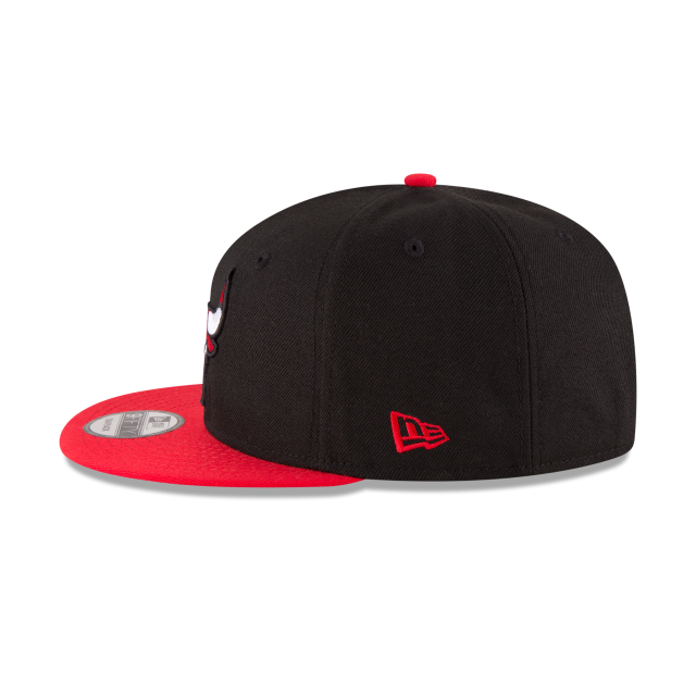 Chicago Bulls NBA New Era pour hommes, noir/rouge 9Fifty Two Tone Snapback