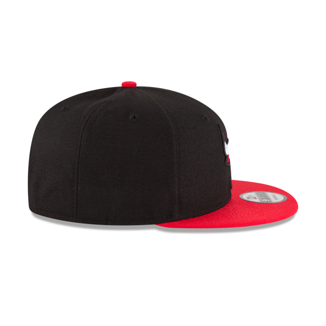 Chicago Bulls NBA New Era pour hommes, noir/rouge 9Fifty Two Tone Snapback