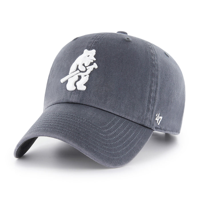 Chicago Cubs MLB 47 Brand Men's Dark Grey Vintage Clean Up Adjustable Hat