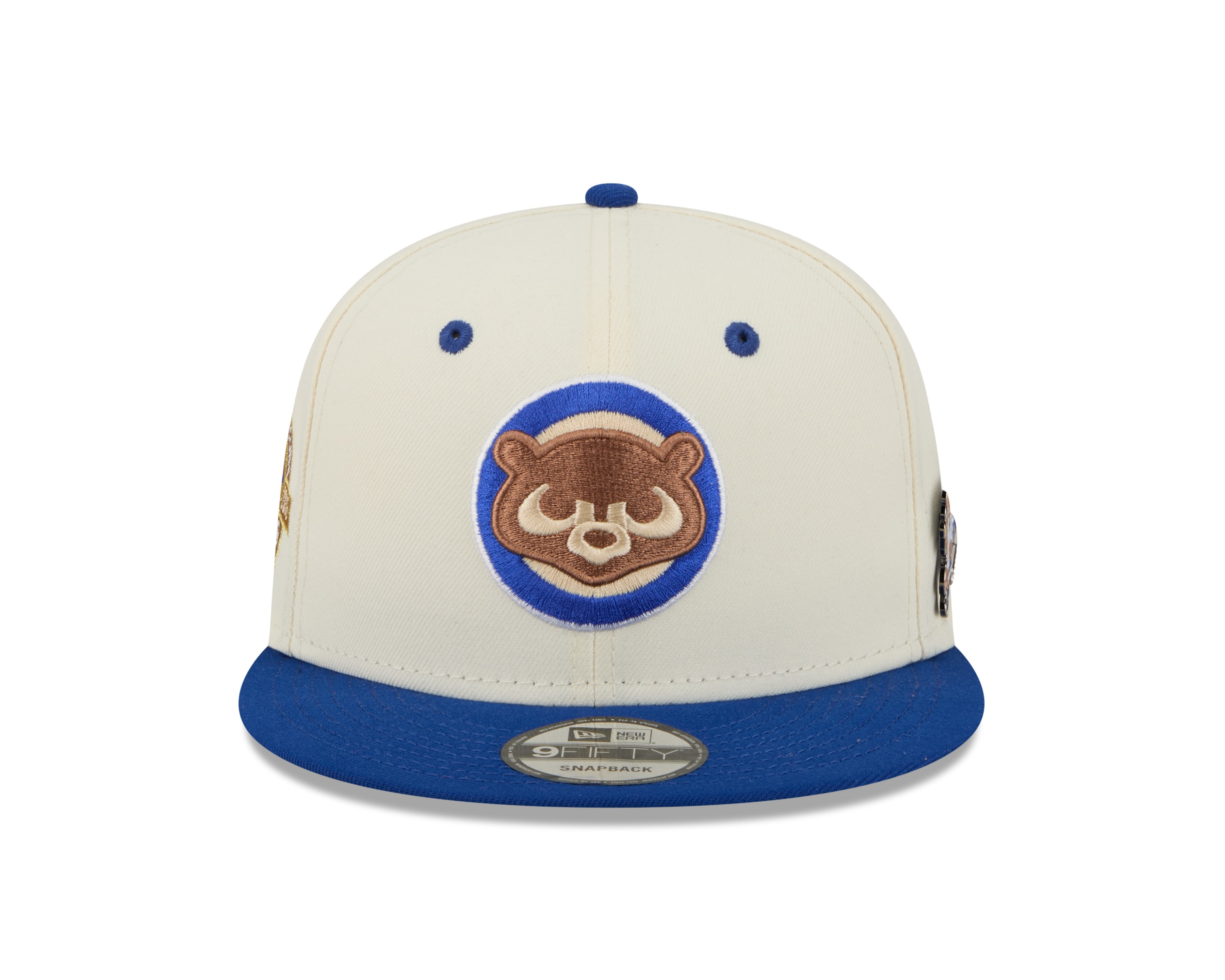 Chicago Cubs MLB New Era Men's Cream/Royal Blue 9Fifty Mascot Pin Snapback