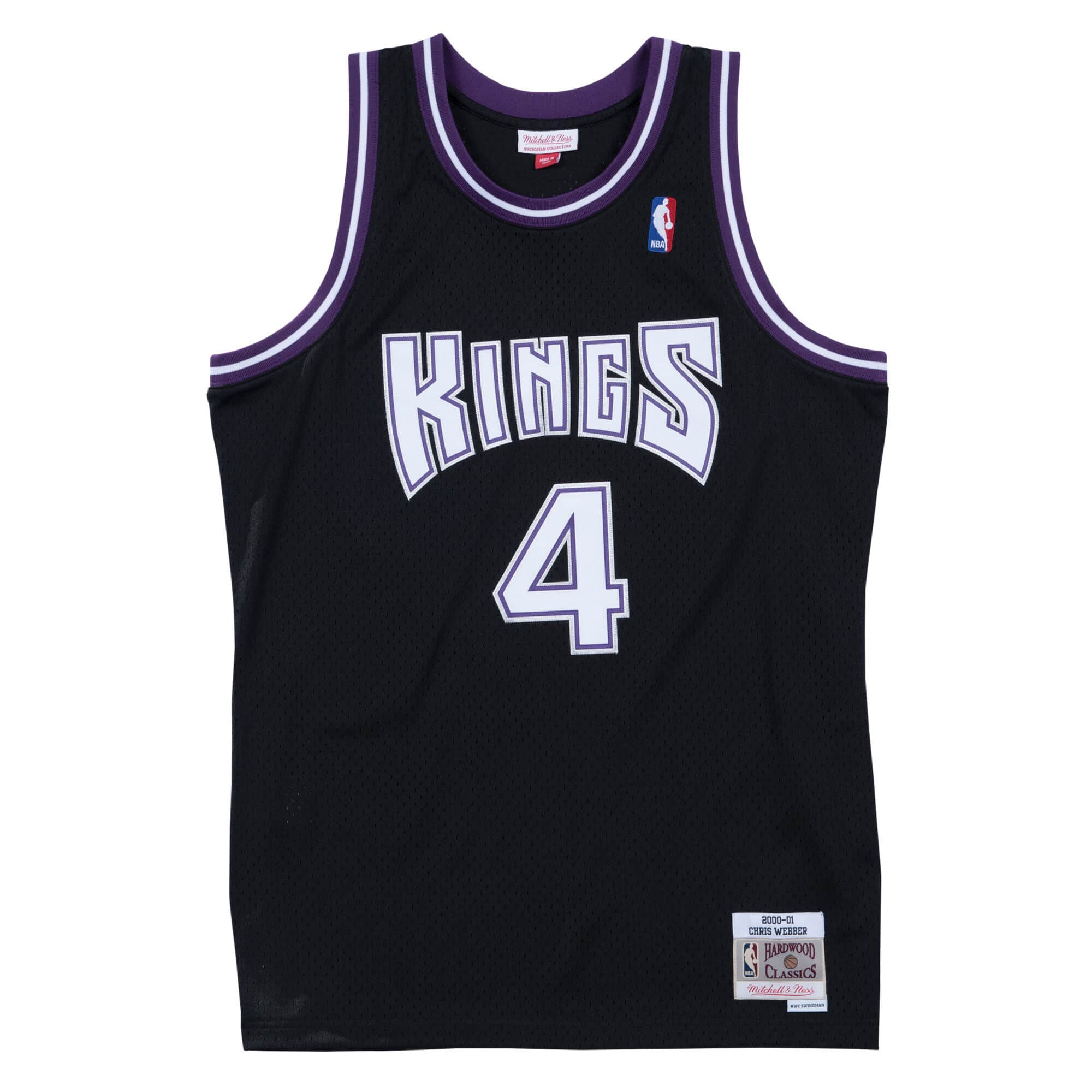 Chris Webber Sacramento Kings NBA Mitchell & Ness Men's Black 2000-01 Hardwood Classics Swingman Jersey