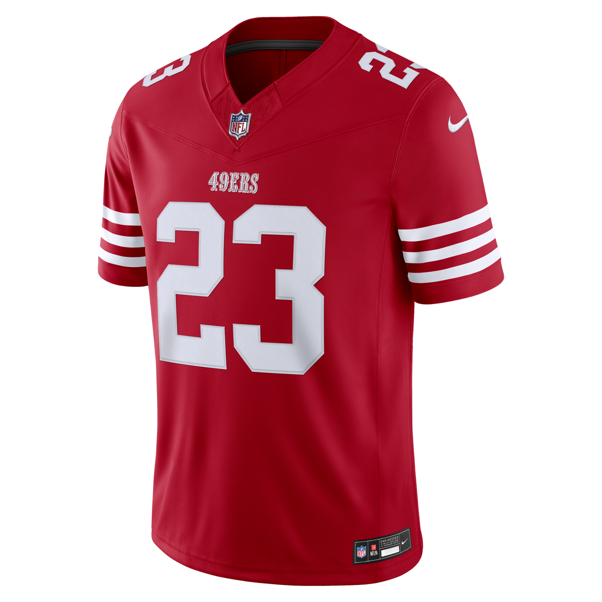 Christian McCaffrey San Francisco 49ers NFL Nike Men's Red Vapor F.U.S.E. Limited Player Sewn Jersey
