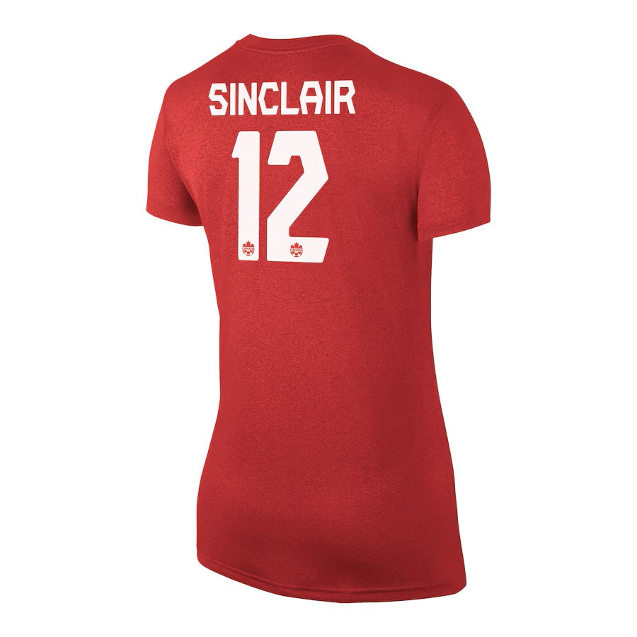 Christine Sinclair Canada Soccer FIFA Nike T-shirt rouge Legend pour femme