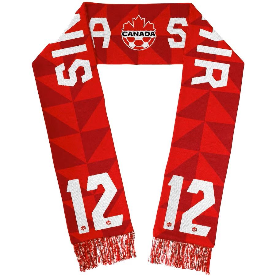 Christine Sinclair Écharpe de joueur en jacquard rouge Nike de Canada Soccer