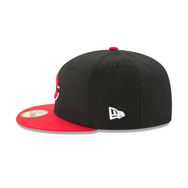 Cincinnati Reds MLB New Era Men's Black/Red 59Fifty Authentic Collection On Field Fitted Hat