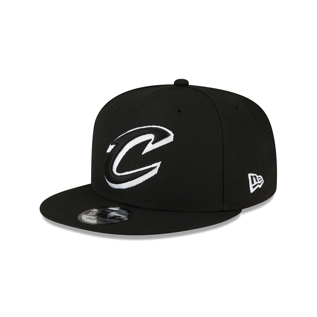 Cleveland Cavaliers NBA New Era pour hommes, noir/blanc 9Fifty Basic Snapback