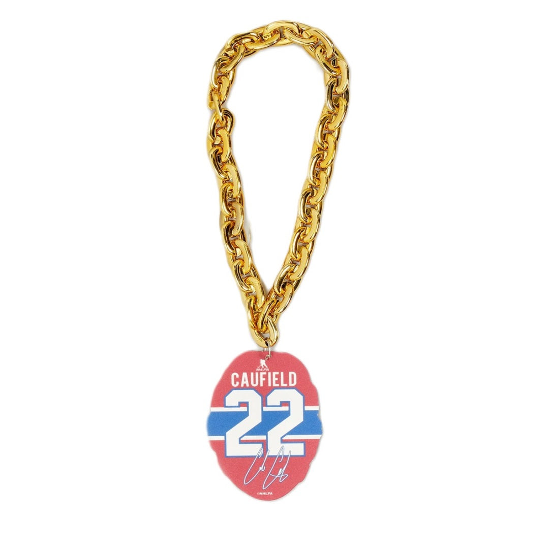 Cole Caufield Montreal Canadiens NHL FanFave FaceChain Gold Necklace