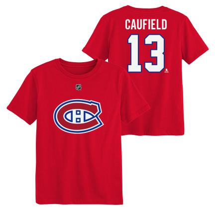 Cole Caufield #13 Montreal Canadiens NHL Outerstuff Kids Red T-Shirt
