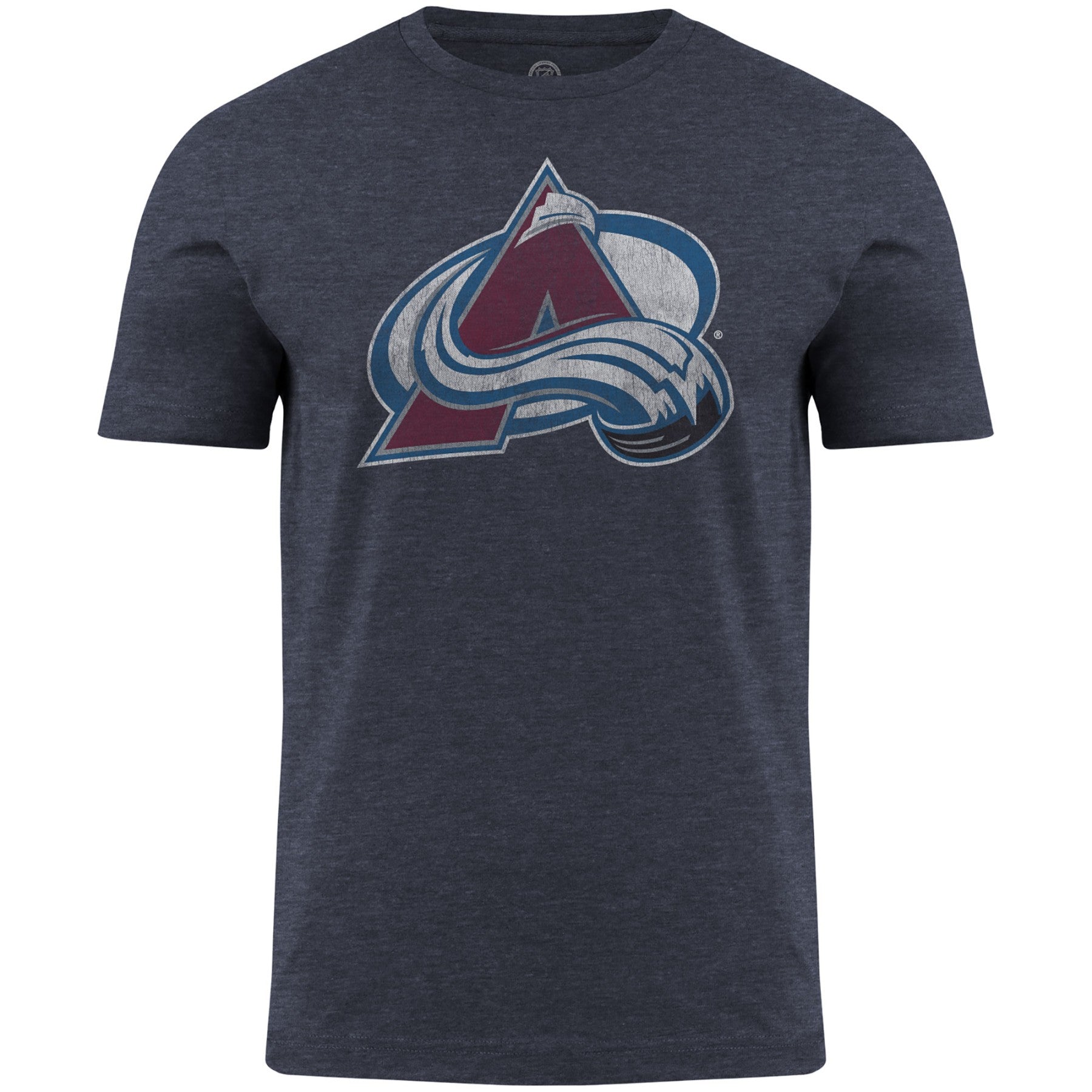 T-shirt bleu marine avec logo vieilli de l'Avalanche du Colorado NHL Bulletin pour hommes