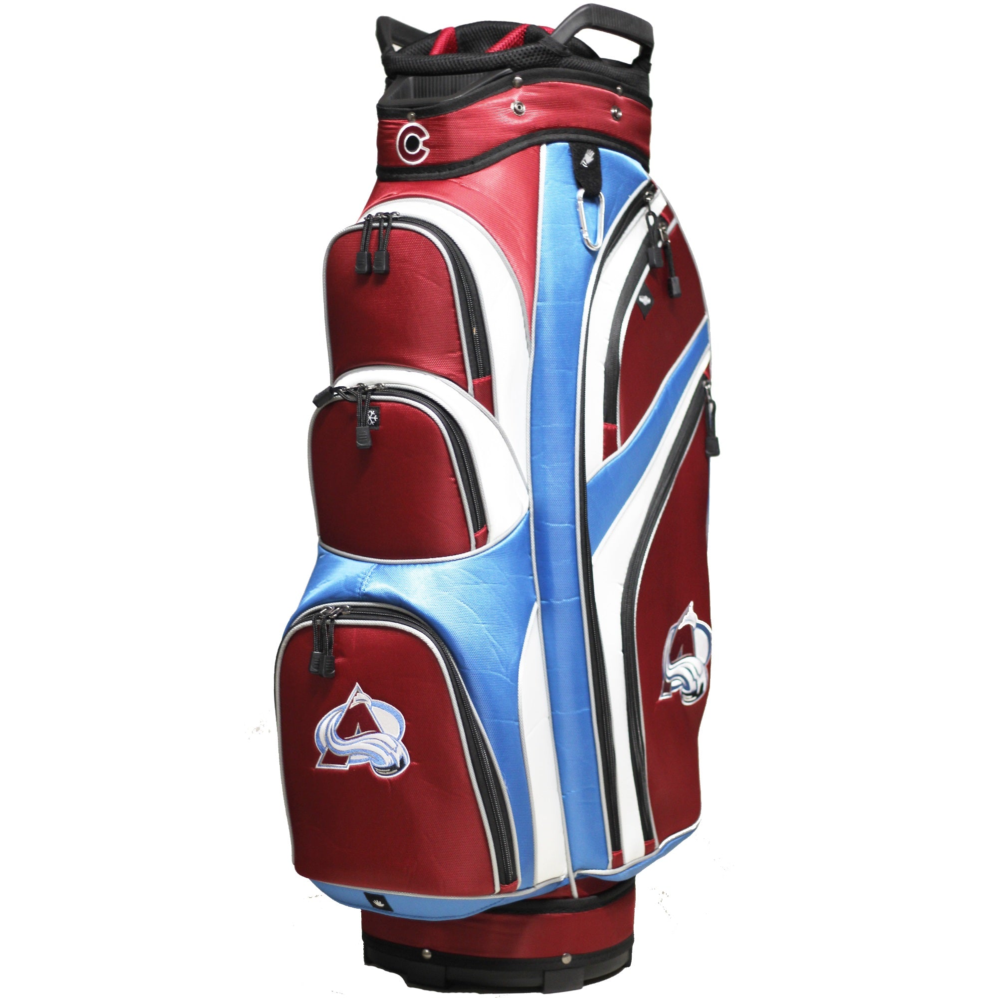 Sac de golf pour chariot de golf Colorado Avalanche NHL bordeaux/bleu clair