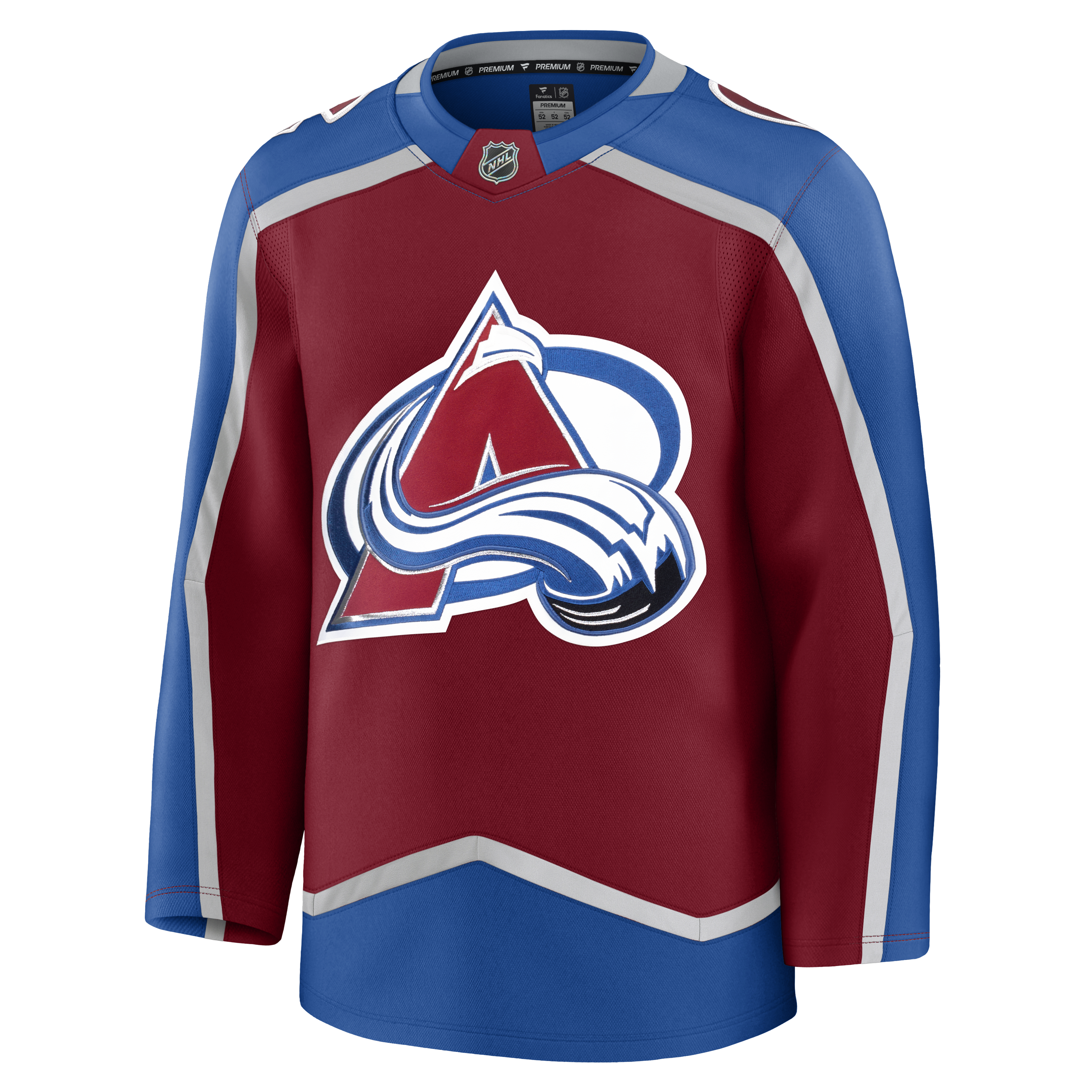 Maillot de marque Colorado Avalanche NHL Fanatics Premium pour homme Bordeaux