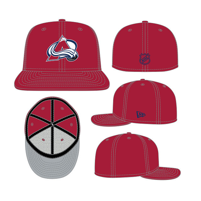 Colorado Avalanche NHL New Era Men's Burgundy 59Fifty Core Fitted Hat