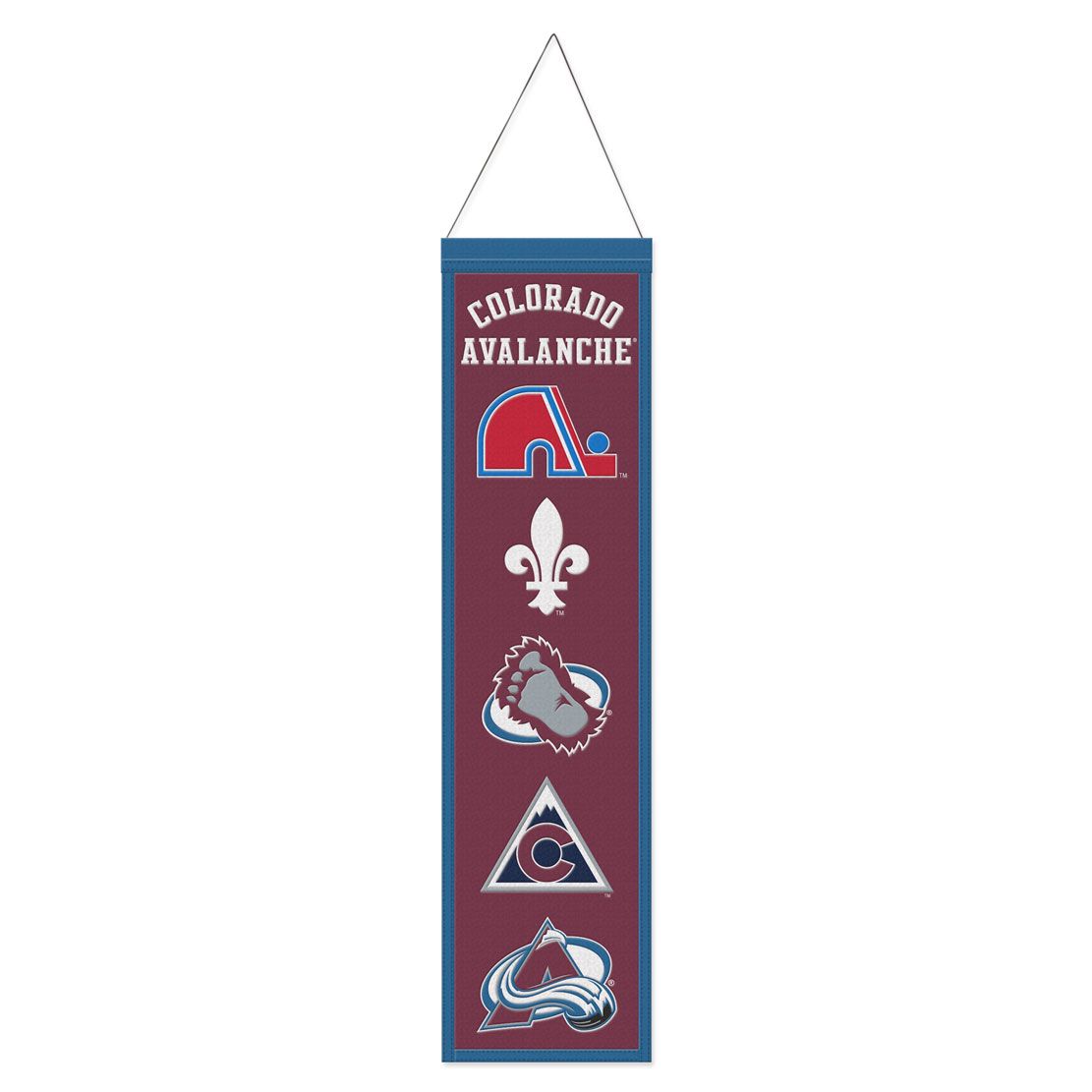 Colorado Avalanche NHL WinCraft 8"x32" Wool Heritage Logo Banner