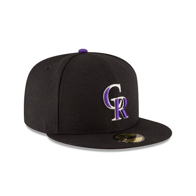Colorado Rockies MLB New Era Men's Black 59Fifty Authentic Collection On Field Game Fitted Hat
