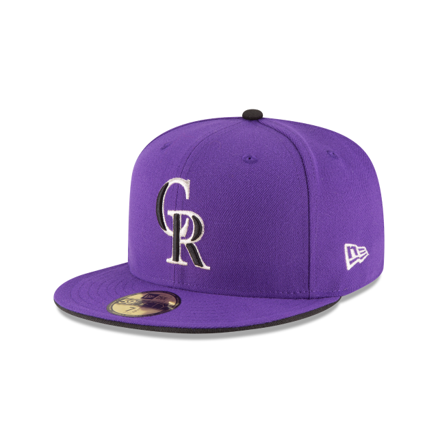 Colorado Rockies MLB New Era Casquette violette 59Fifty Authentic Collection On Field pour hommes