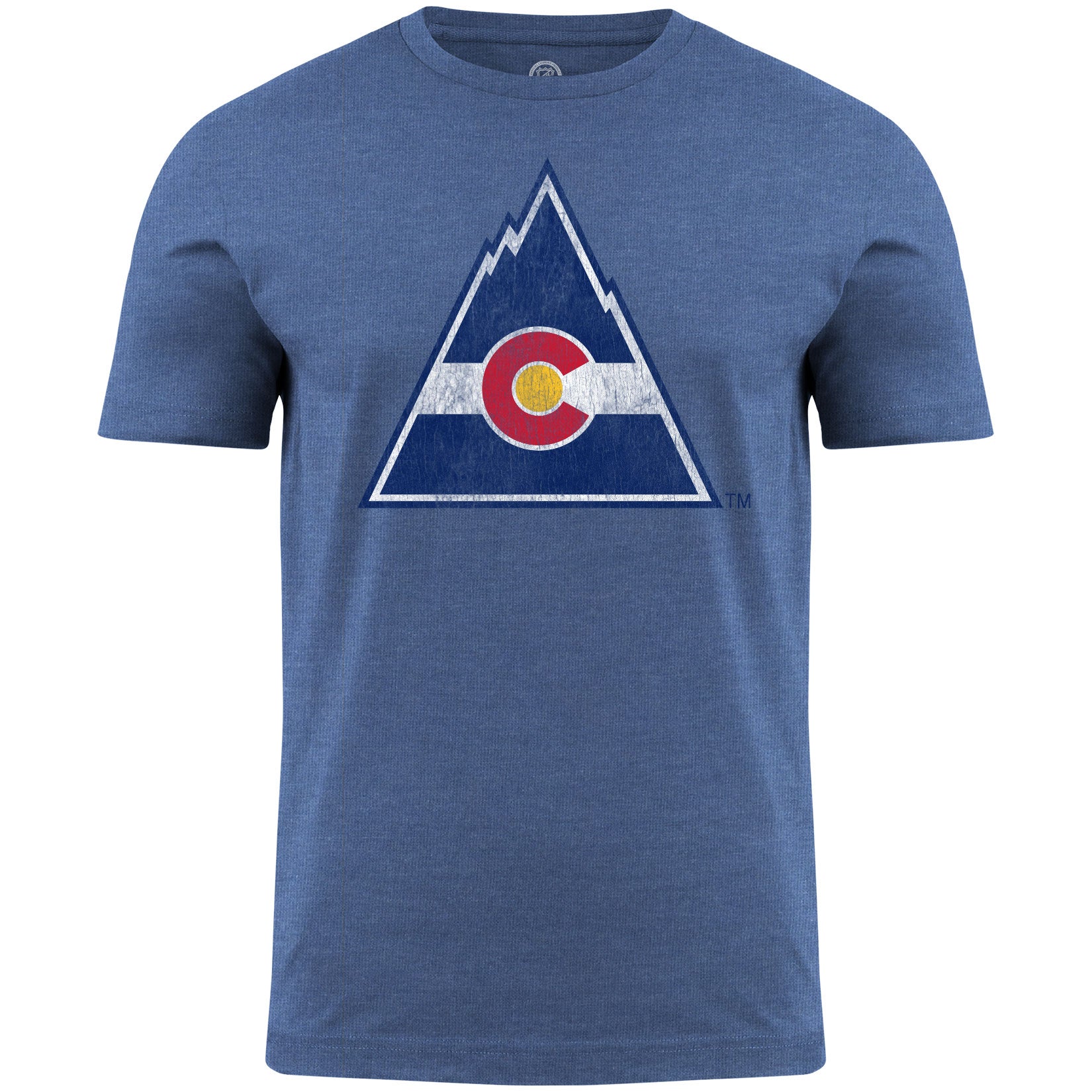 Colorado Rockies NHL Bulletin T-shirt chiné avec logo vintage en détresse pour hommes