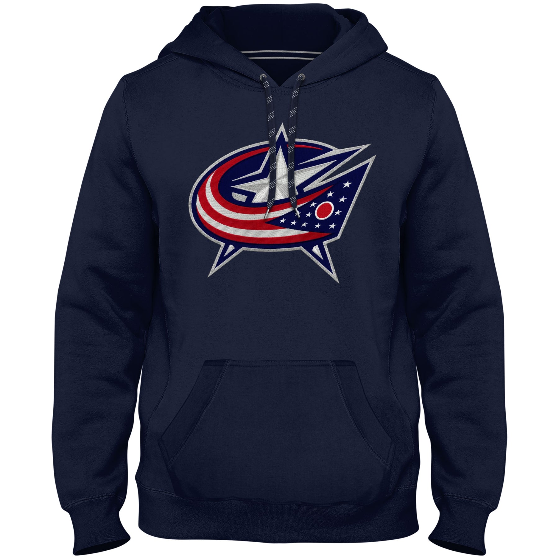 Columbus Blue Jackets NHL Bulletin Men's Navy Express Twill Logo Hoodie