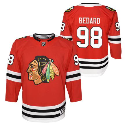 Connor Bedard Chicago Blackhawks NHL Outerstuff Youth Red Premier Jersey