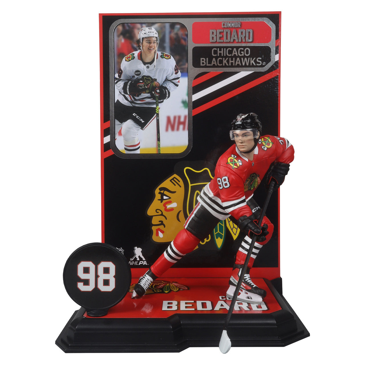 Connor Bedard Chicago Blackhawks NHL McFarlane Toys Home Uniform Legacy Series 7" Action Figure