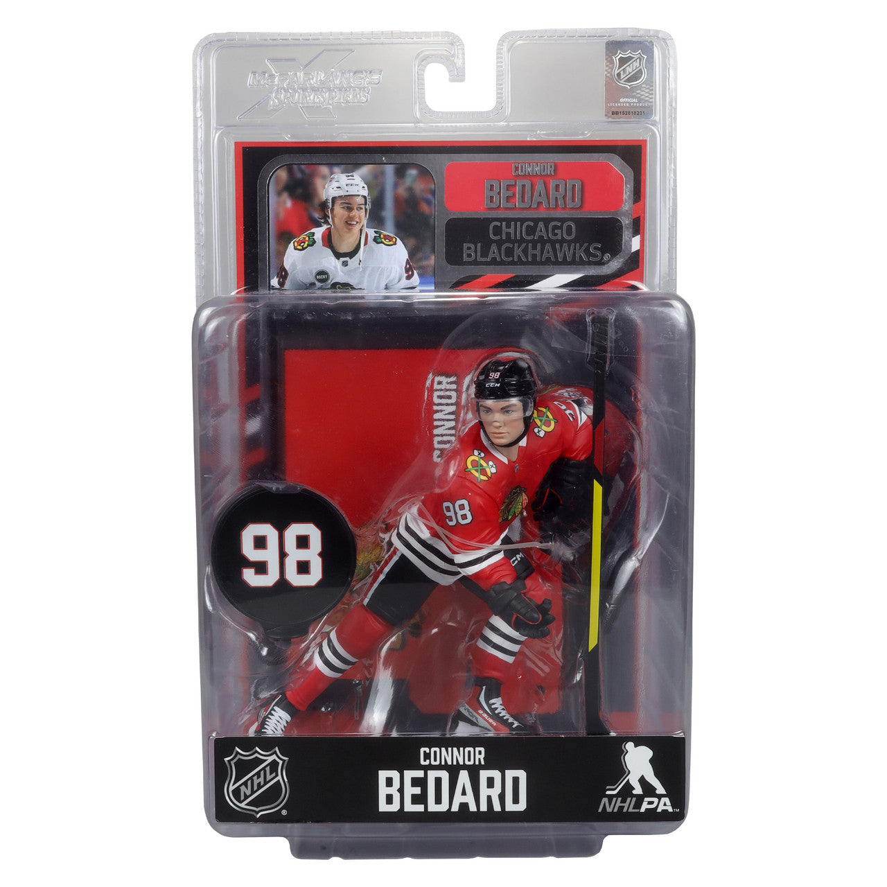 Connor Bedard Chicago Blackhawks NHL McFarlane Toys Home Uniform Legacy Series 7" Action Figure