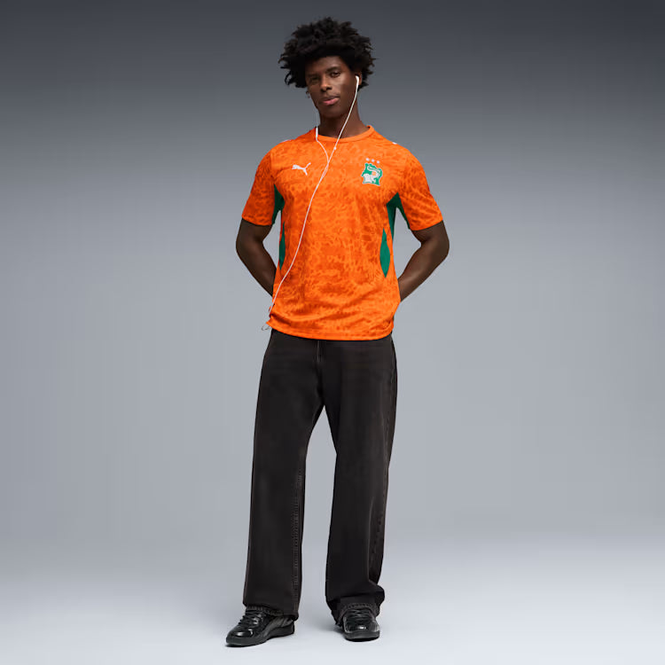 Côte d'Ivoire National Team FIFA Puma Men's Orange 2026 Home Replica Jersey