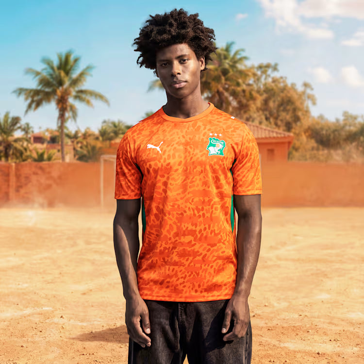 Côte d'Ivoire National Team FIFA Puma Men's Orange 2026 Home Replica Jersey