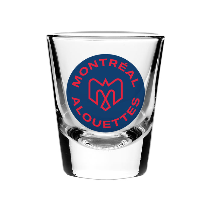 Montreal Alouettes CFL TSV 2oz Retro Logo Round Shot Glass