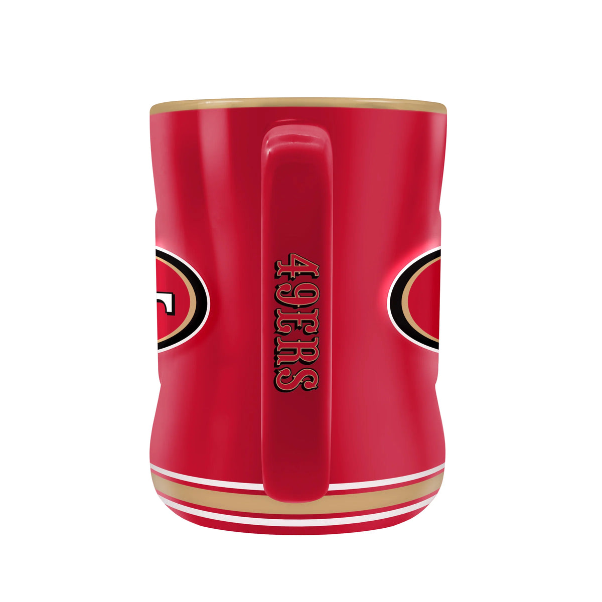San Francisco 49ers NFL TSV 14oz Red Team Crest Sculpted Coffee Mug