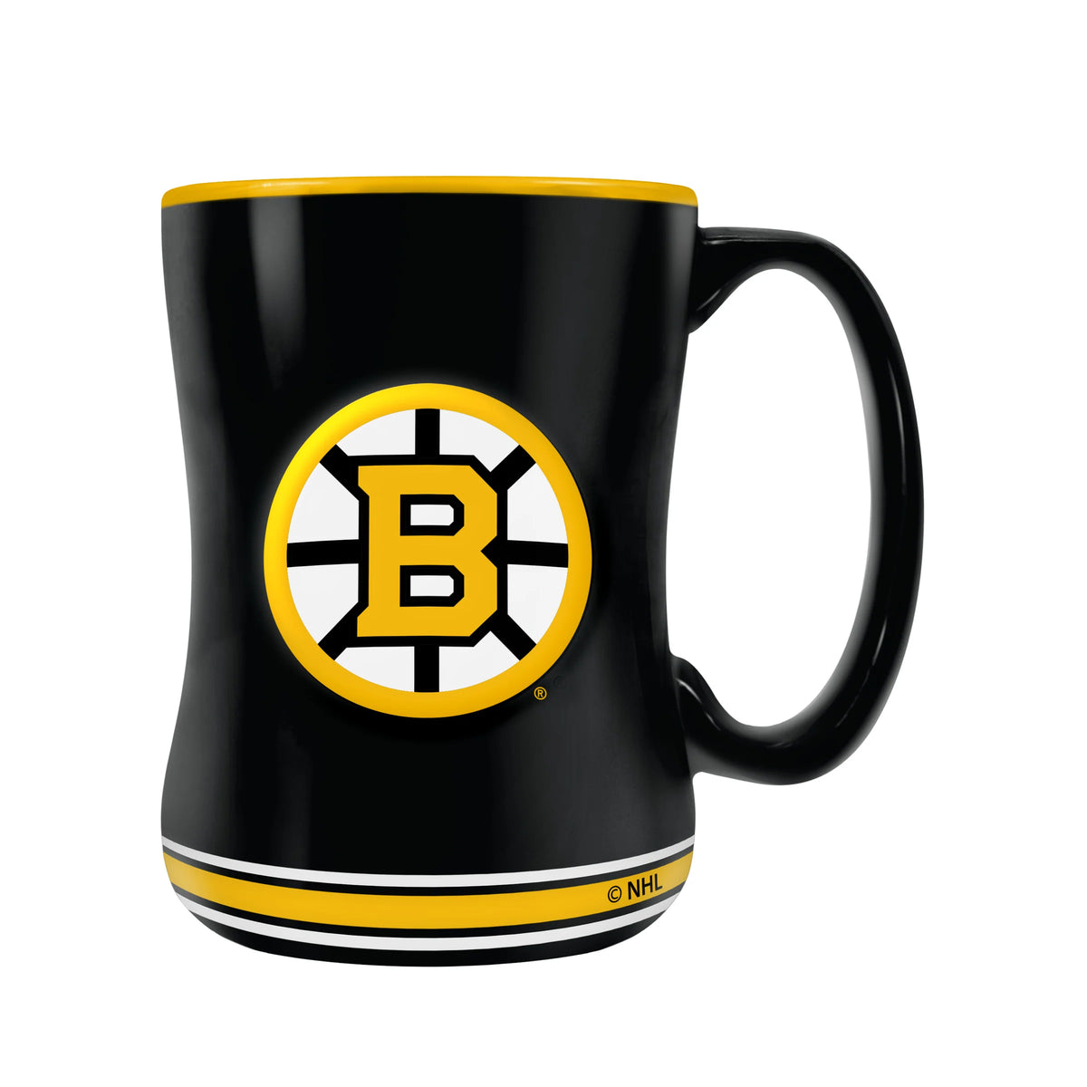 Tasse sculptée noire de 14 oz des Bruins de Boston NHL TSV