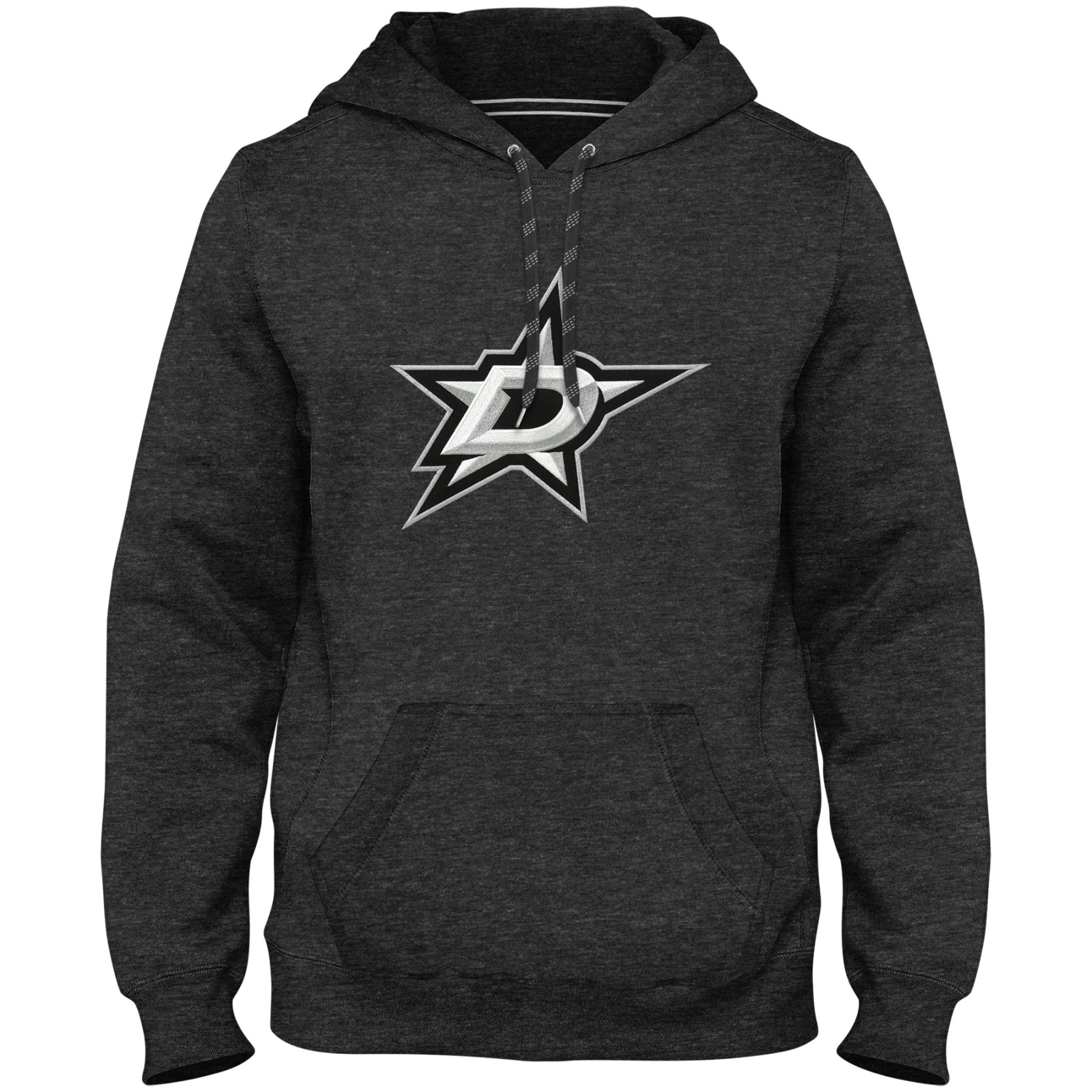 Sweat à capuche avec logo en sergé Charcoal Express des Stars de Dallas NHL Bulletin pour hommes