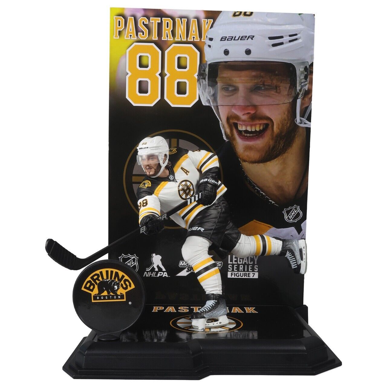 David Pastrnak Bruins de Boston NHL McFarlane Toys Away Uniform Legacy Series Figurine d'action 7"