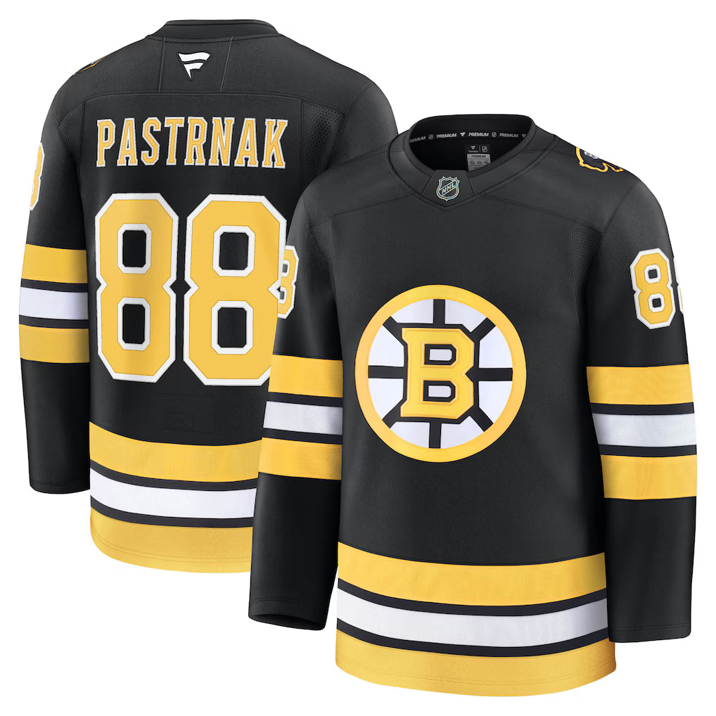 David Pastrnak Boston Bruins NHL Fanatics Branded Men's Black Centennial Premium Jersey