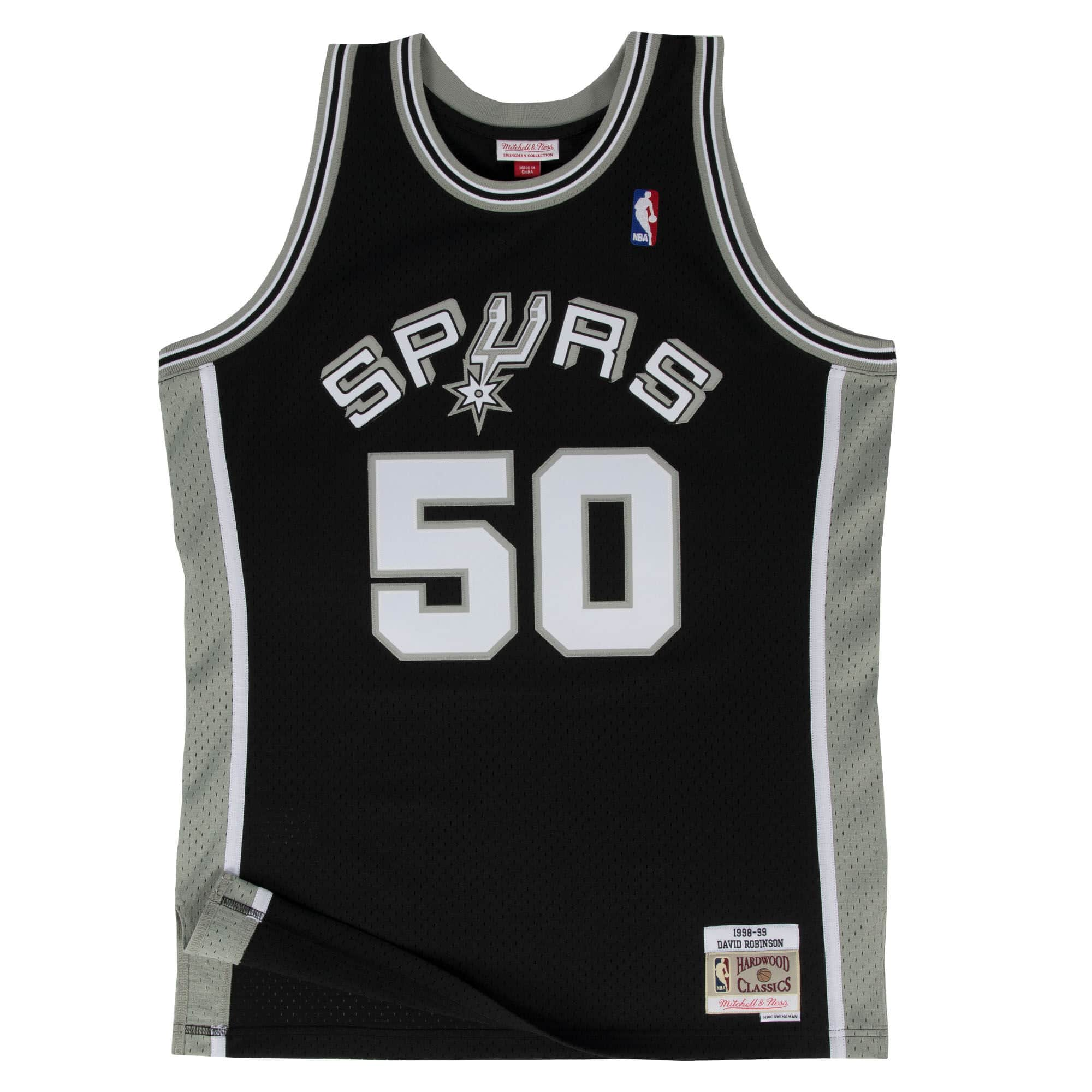 David Robinson San Antonio Spurs NBA Mitchell & Ness Homme Noir 1998-99 Hardwood Classics Swingman Maillot