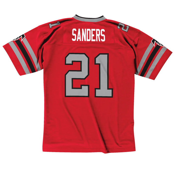 Deion Sanders Atlanta Falcons NFL Mitchell & Ness Men's Scarlet 1989 Legacy Replica Jersey