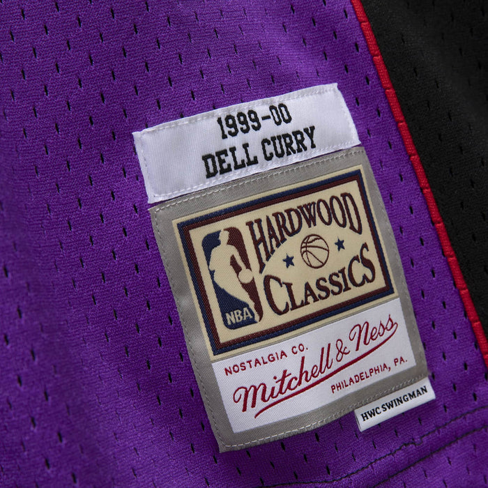 Dell Curry Toronto Raptors NBA Mitchell & Ness Men's Purple 1999-00 Hardwood Classics Swingman Jersey