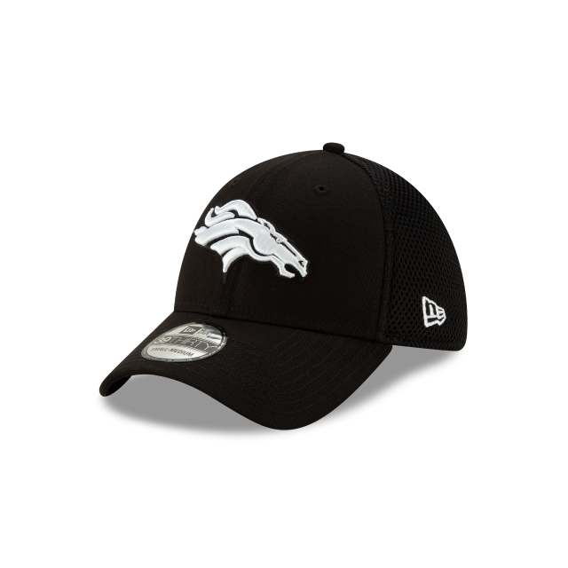 Denver Broncos NFL New Era Men's Black/White 39Thirty Neo Stretch Fit Hat