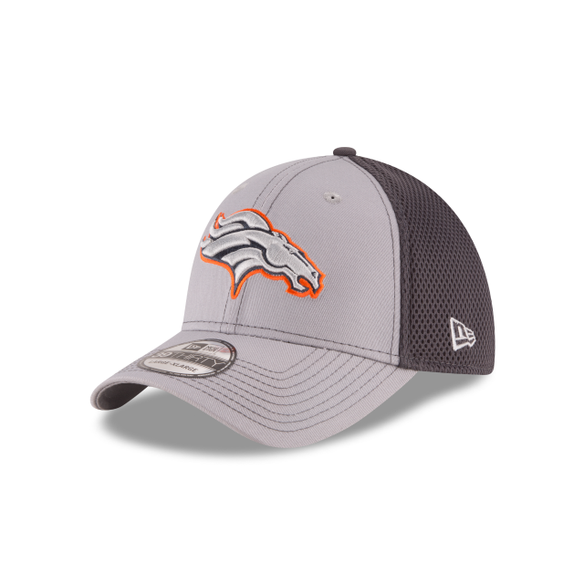 Denver Broncos NFL New Era Men's Grey 39Thirty Grayed Out Neo 2 Stretch Fit Hat
