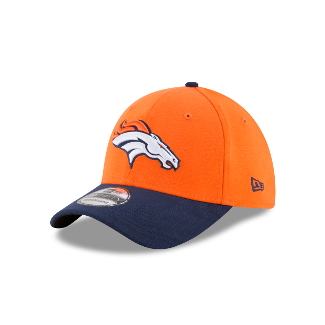 Denver Broncos NFL New Era Men's Orange Navy 39Thirty Team Classic Stretch Fit Hat