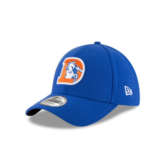 Denver Broncos NFL New Era Royal 39Thirty Casquette extensible avec logo classique pour homme