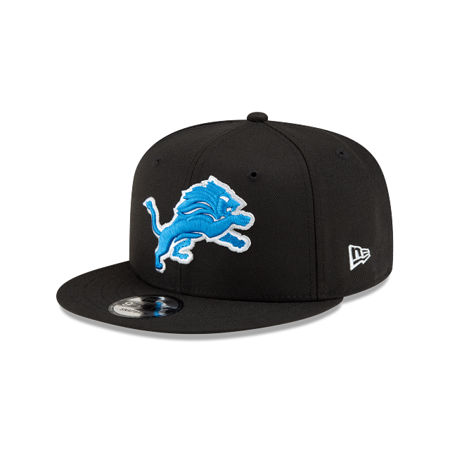 Casquette à visière plate 9Fifty Basic Snapback pour homme des Detroit Lions NFL New Era noire