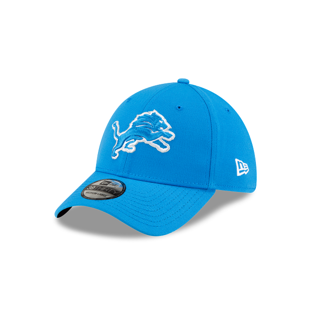 Detroit Lions NFL New Era Men's Blue 39Thirty Team Classic Stretch Fit Hat