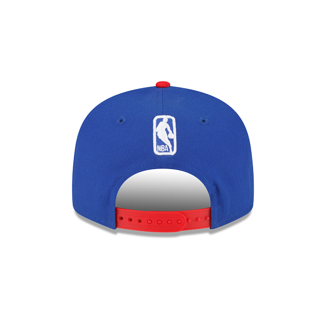 Detroit Pistons NBA New Era pour hommes bleu royal/rouge 9Fifty Two Tone Snapback