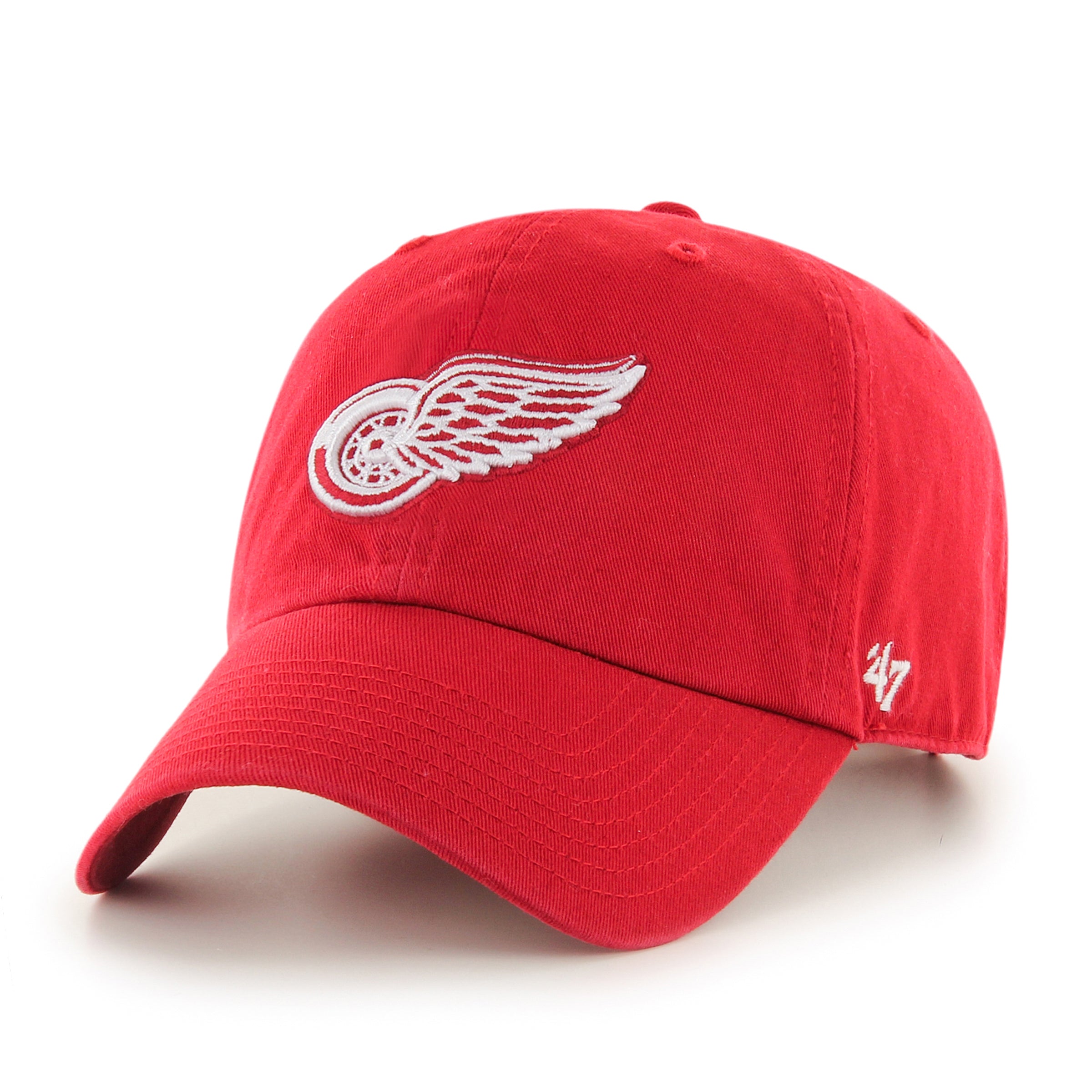 Casquette réglable rouge Clean Up des Red Wings de Detroit NHL 47 Brand pour hommes