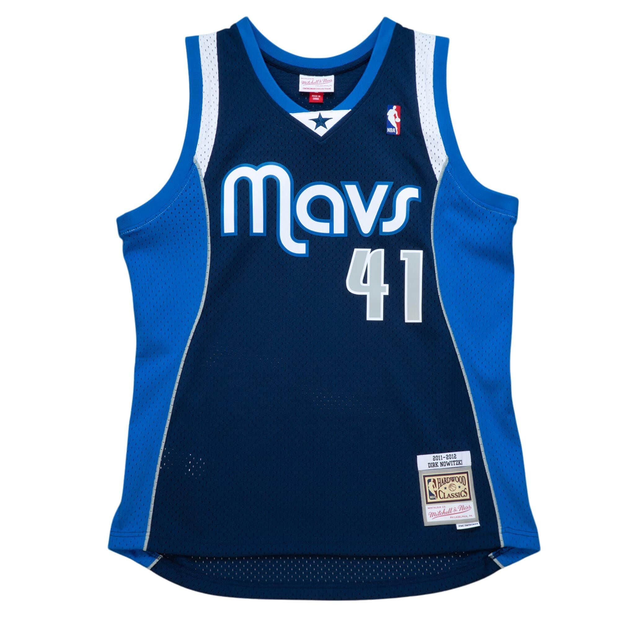 Dirk Nowitzki Dallas Mavericks NBA Mitchell & Ness Men's Navy 2011-12 Hardwood Classics Swingman Jersey