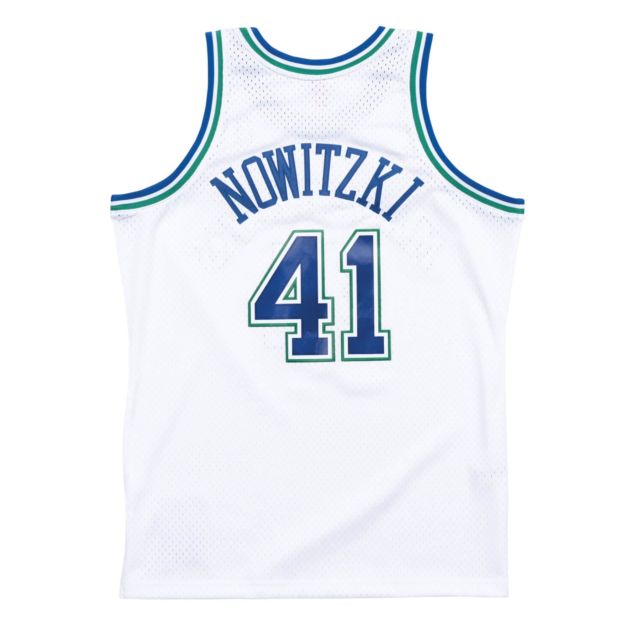 Dirk Nowitzki Dallas Mavericks NBA Mitchell & Ness Homme Blanc 1998-99 Hardwood Classics Swingman Maillot